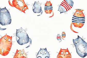 Cat Wallpaper Pattern PNG Images For Free Download  Pngtree