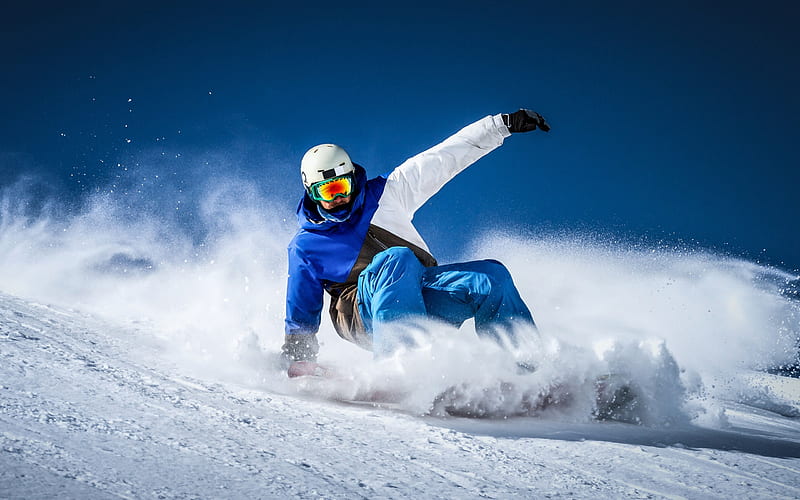 snowboarding, winter sports, skiing, extreme sports, winter, snow, HD wallpaper