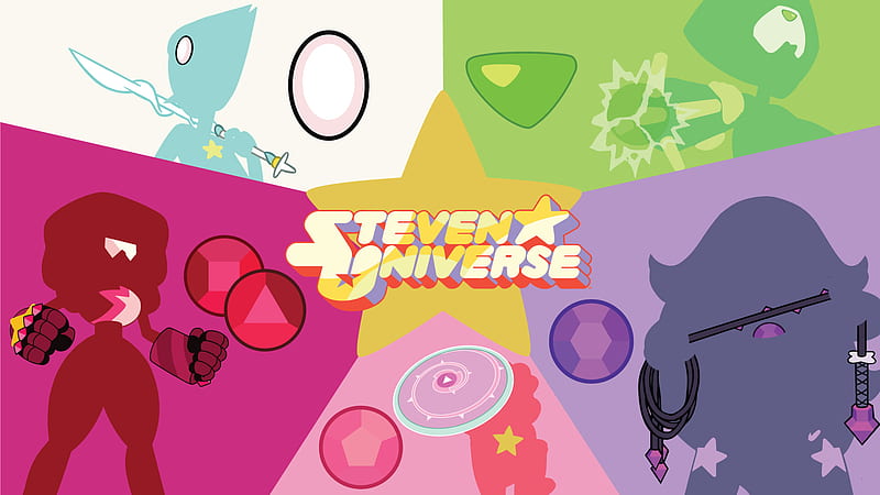 Steven Universe Amethyst Pearl Garnet Stevonnie Are On Different Color With Center Yellow Star Movies, HD wallpaper