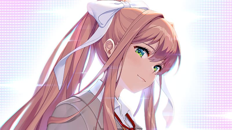 Papel de parede : Natsuki Doki Doki Literature Club, Doki Doki Literature  Club, DDLC, Olhos cor de rosa, cabelo rosa, Novela visual, Meninas de jogos  de vídeo, videogames, Personagens de videogame, Video