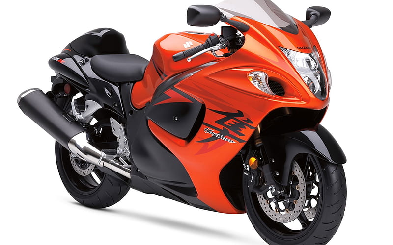 Suzuki Hayabusa Orange- Motorcycle, HD wallpaper
