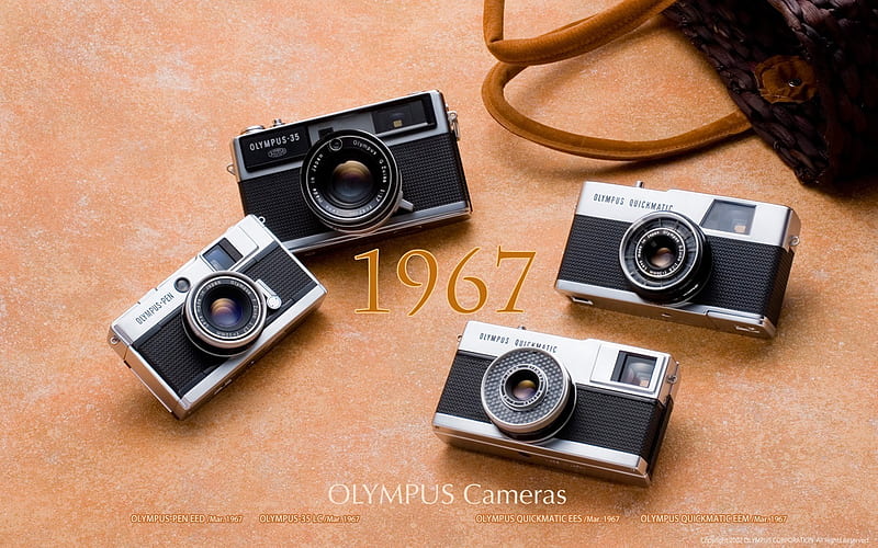 OLYMPUS ancient cameras first series 08, HD wallpaper