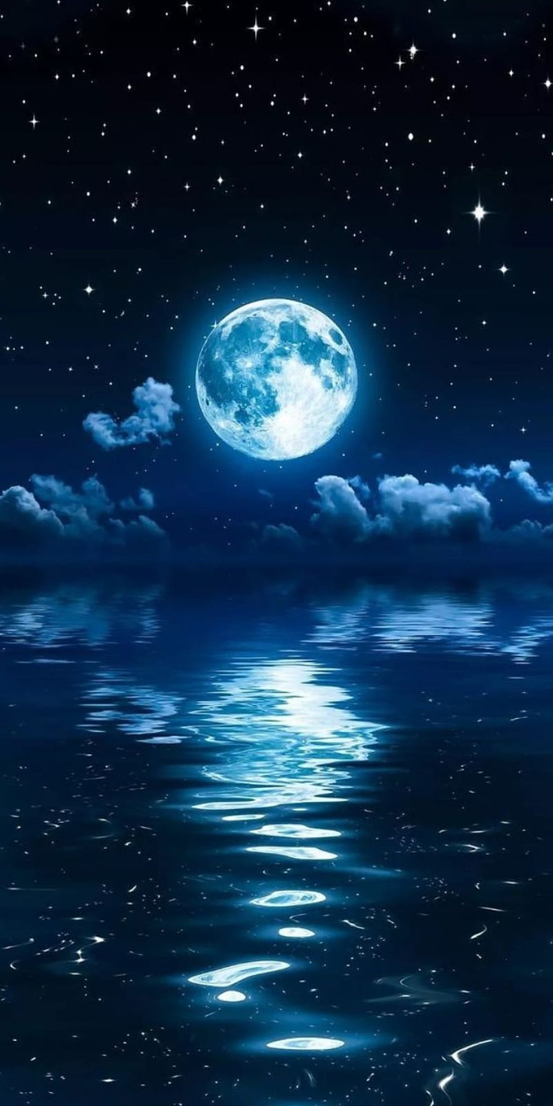 Night, good, good night, moon, moonshine, ocean, purple, sailor ...