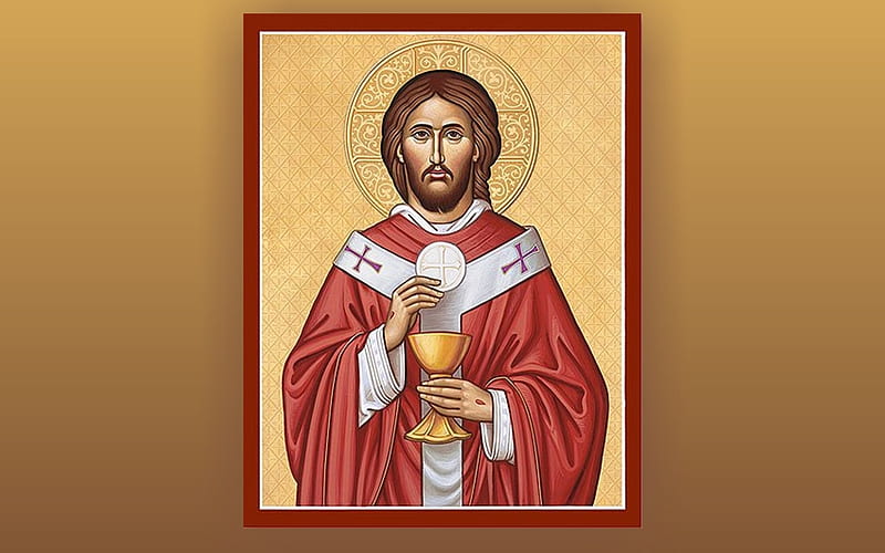 Jesus the Priest, Priest, Christ, icon, Jesus, HD wallpaper