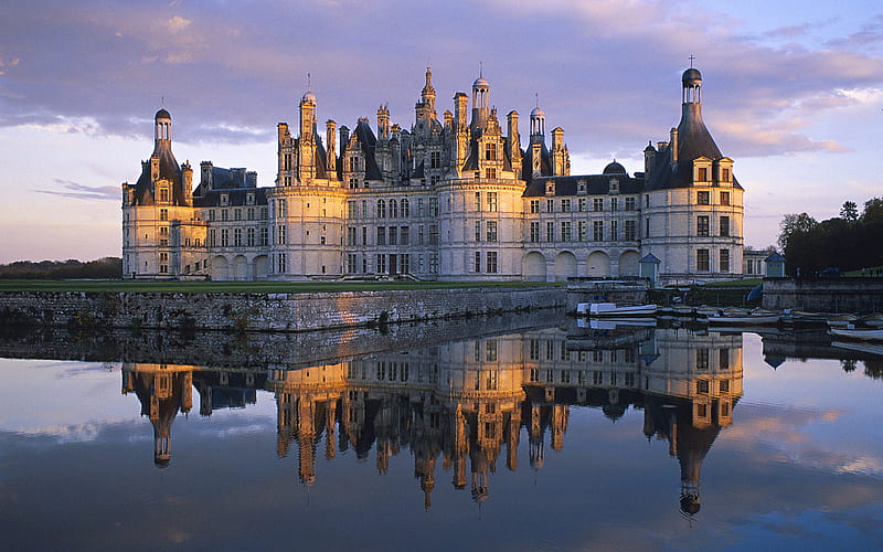 Chambord Castle, Loire Valley, France, architecture, castles, modern, windows 7, france, HD wallpaper