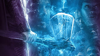 Avengers Endgame Thor Hammer Poster, avengers-endgame, avengers-end-game, 2019-movies, movies, poster, thor, HD wallpaper