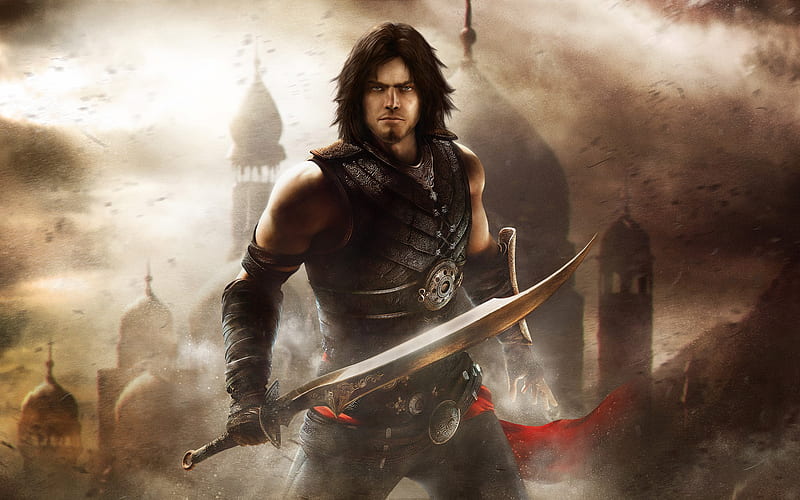 Prince of Persia: The Forgotten Sands, prince of persia, the forgotten sands, castle, storm, sword, HD wallpaper