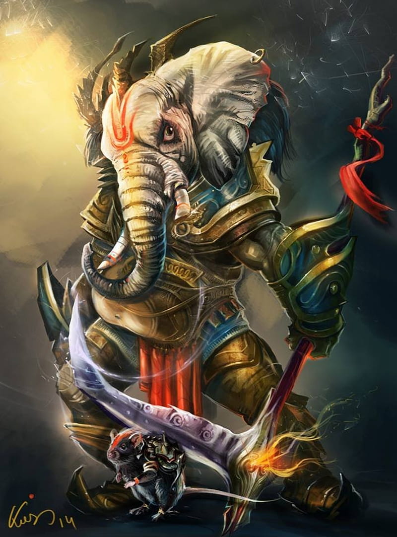 Ganesh, fighter, warrior, HD phone wallpaper | Peakpx