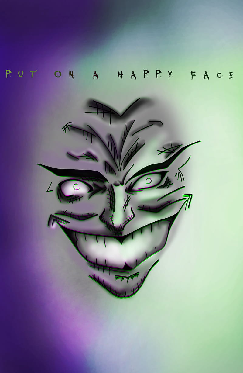 Joker, halloween, put on a happy face, HD phone wallpaper