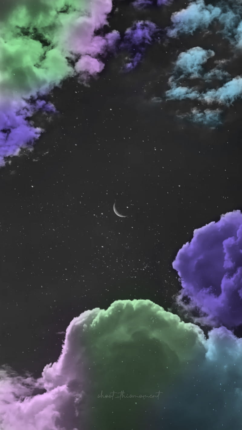 Pastel skies, clouds, galaxy, HD phone wallpaper
