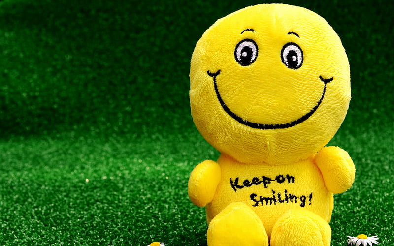 Keep On Smiling, toy smile, creative, HD wallpaper