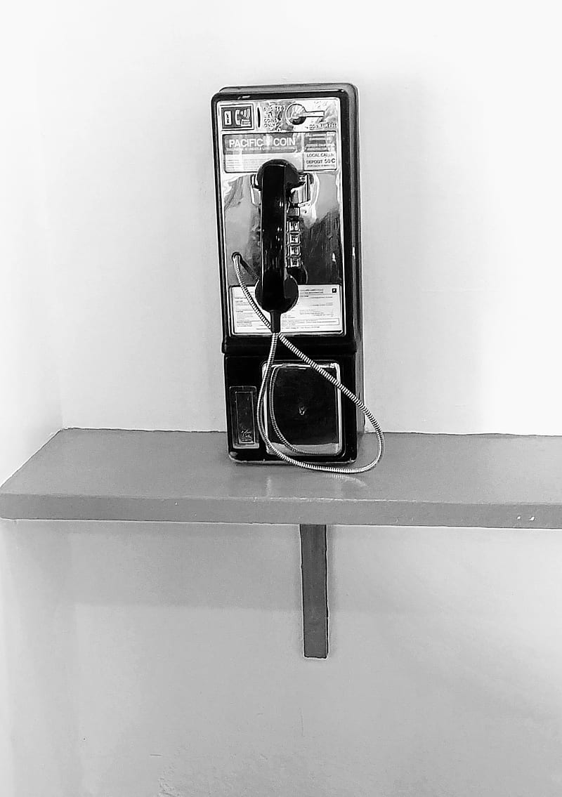 Vintage, blank and white, old school, phone, technology, HD phone wallpaper