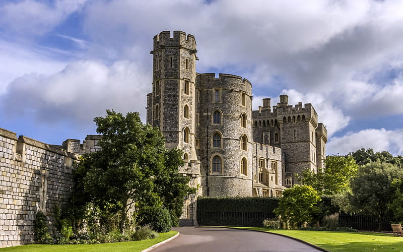 Windsor Castle, England, Windsor, Castle, Medieval, England, HD wallpaper