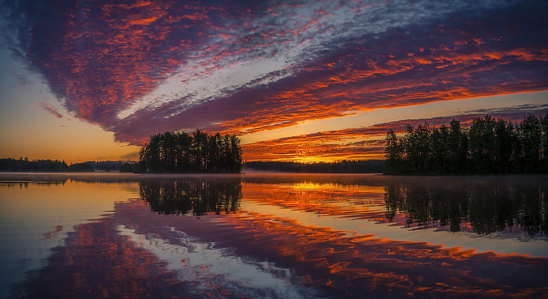 1920x1080px 1080p Free Download Cloudy Sunset Lake Reflections Sky