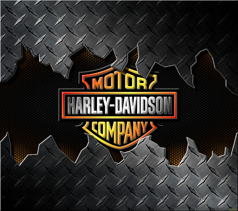 Harley, bike, cool, logo, steel, HD wallpaper