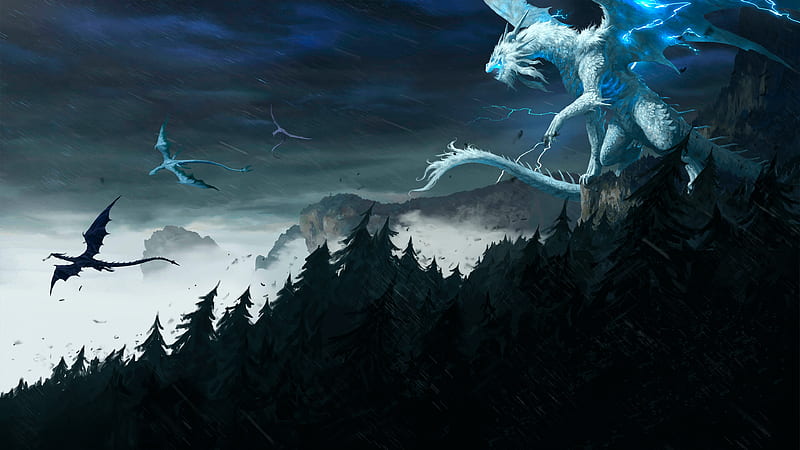 White Dragon Art, HD wallpaper