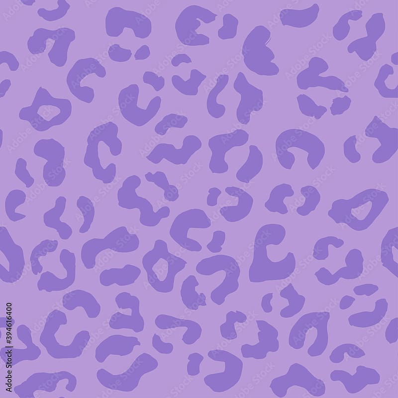 Leopard seamless pattern. Vector animal print. Bright violet spots on light purple background. Jaguar, leopard, cheetah, panther fur. Leopard skin imitation can be painted on clothes, paper or fabric. Stock Vector, HD phone wallpaper