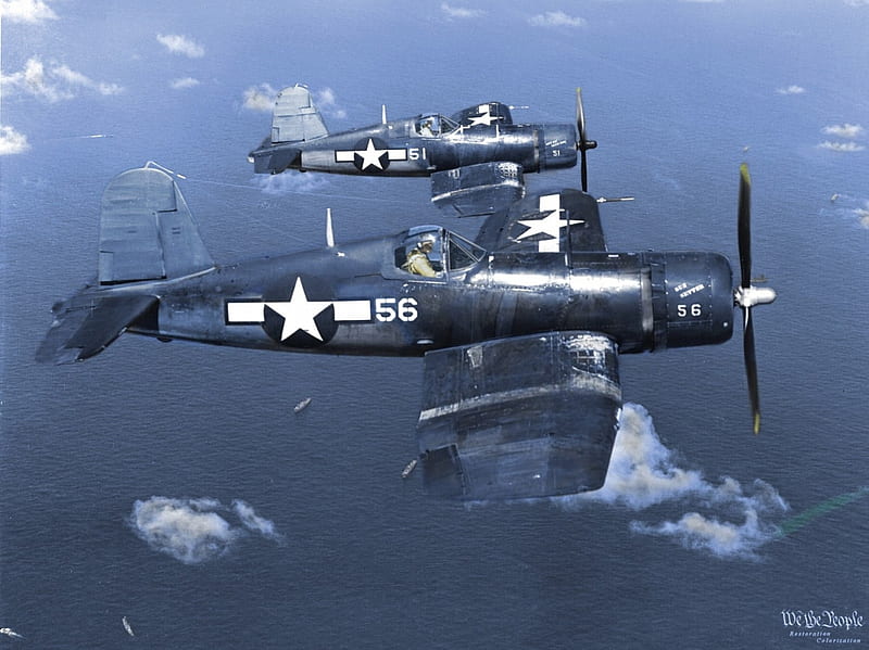 F4U Corsairs, Warbird, F4U, Corsair, WWII, HD wallpaper
