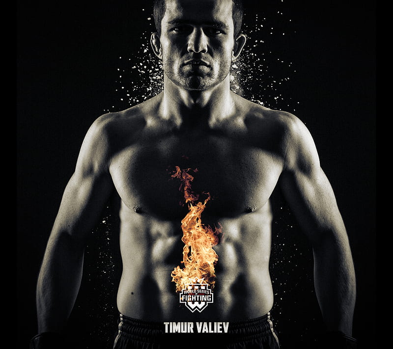Timur Valiev Fire, boxing, fight, girls, mma, sport, wsof, ws35, HD wallpaper