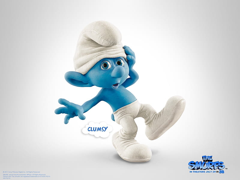 Clumsy Smurf-The Smurfs 3D Movie, HD wallpaper
