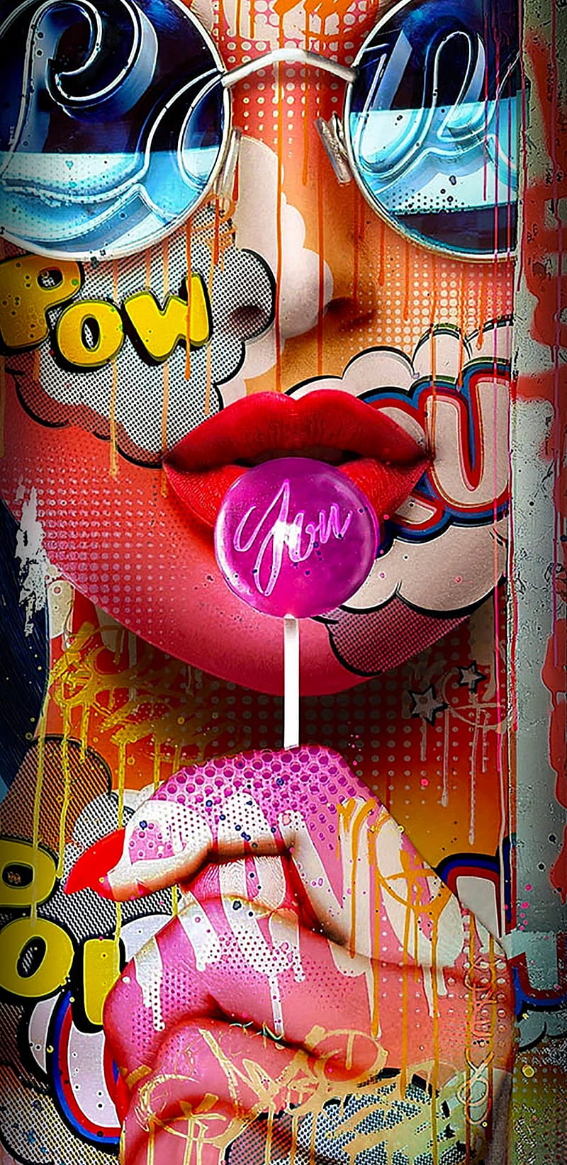 Pop Art Lolipop, candy, day, dead, girl, gothic, skull, skulls, spiders, sugar, widow, HD phone wallpaper
