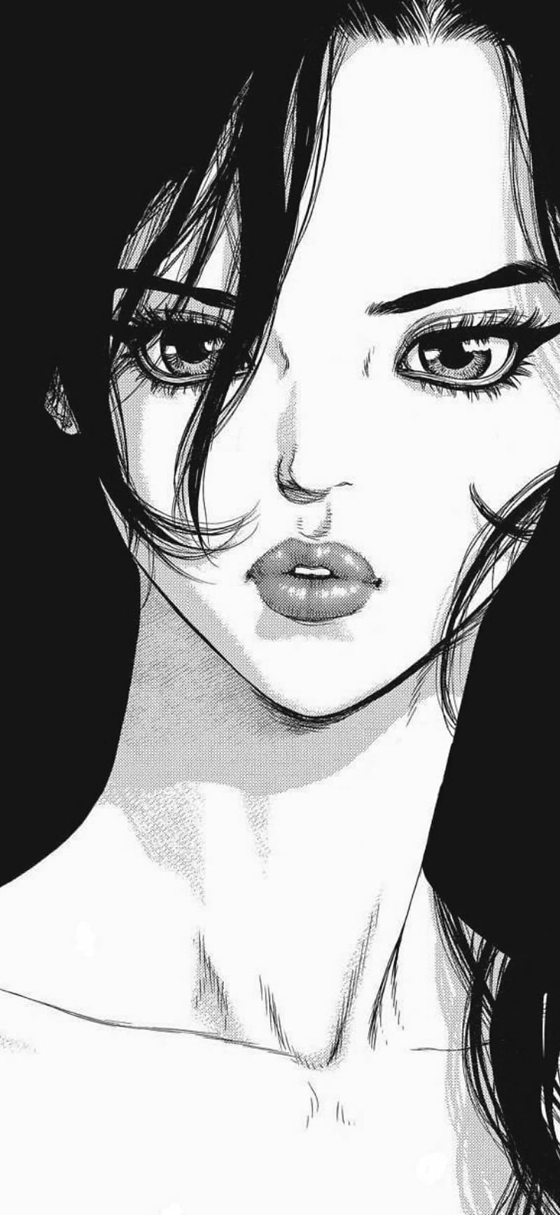 Yumin, black and white, manga, sun ken rock, sun-ken rock, HD phone wallpaper