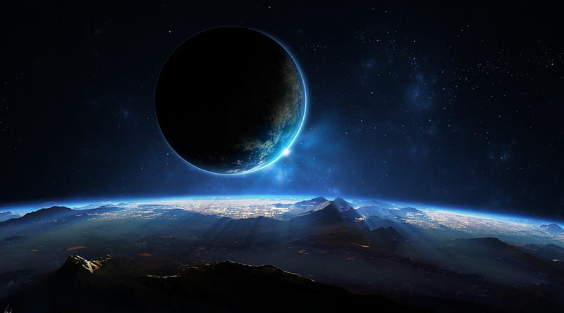 Beautiful Space, planets, bonito, space, blue, HD wallpaper | Peakpx