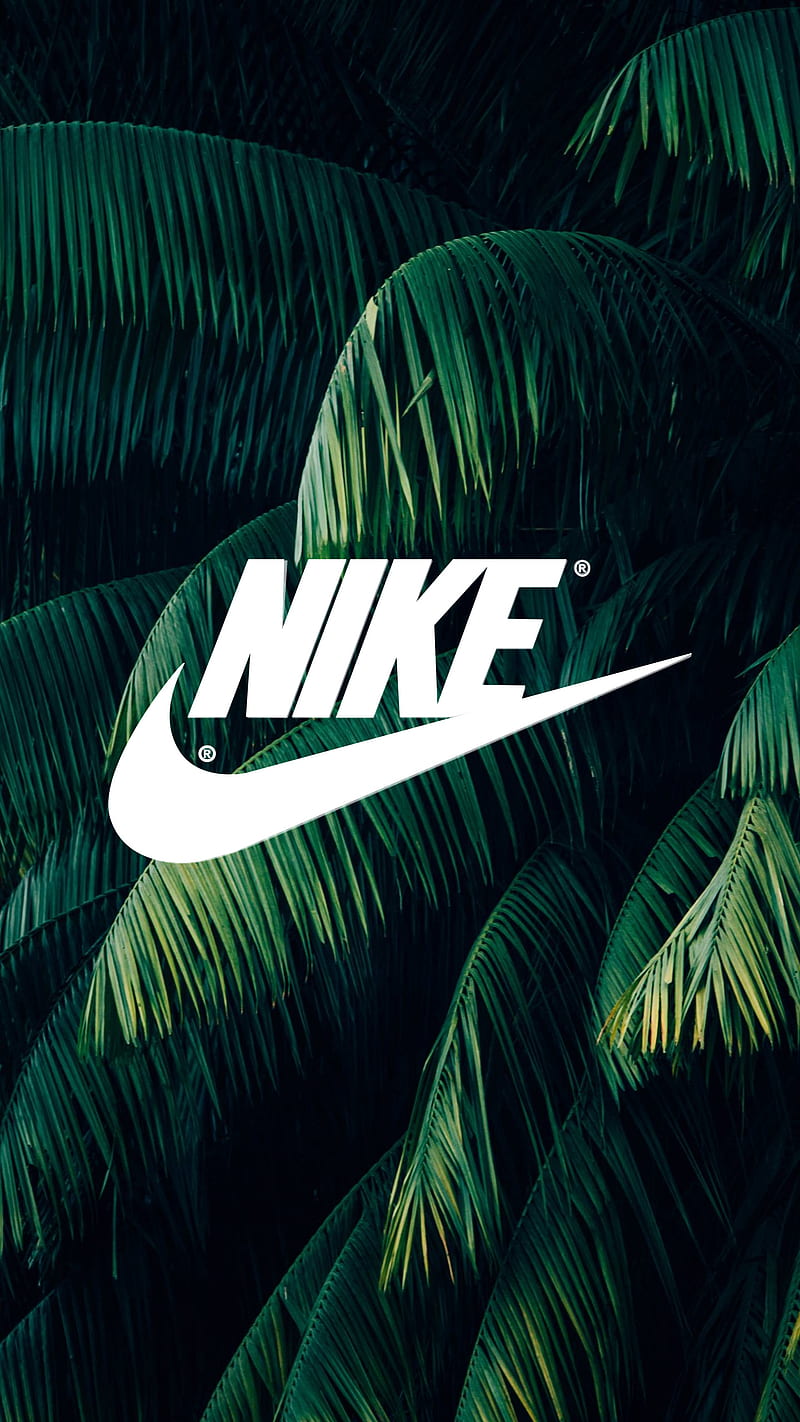Nike Leaves, air, black, brands, green, logo, logos, HD phone wallpaper