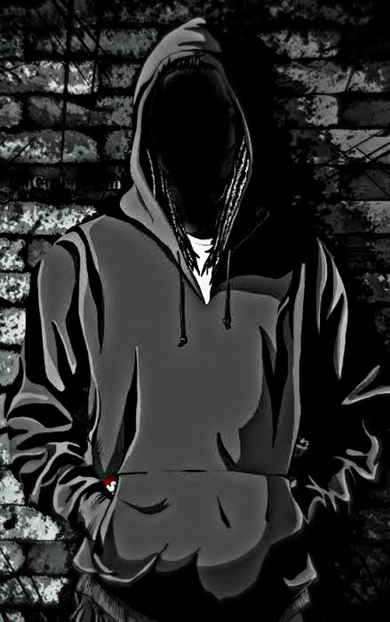 DARK HOODIE, dark, hoodie, loner, HD phone wallpaper