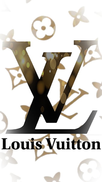 Louis Vuitton white logo, , white neon lights, creative, black abstract  background, HD wallpaper