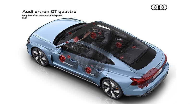 2022 Audi e-tron GT quattro - Bang and Olufsen premium sound system , car, HD wallpaper