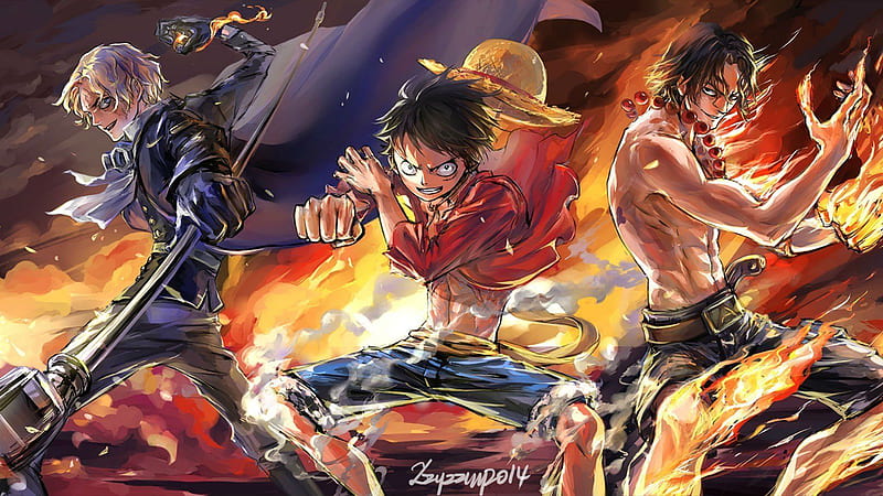 Portgas D. Ace Monkey D. Luffy Vinsmoke Sanji One Piece, HD wallpaper