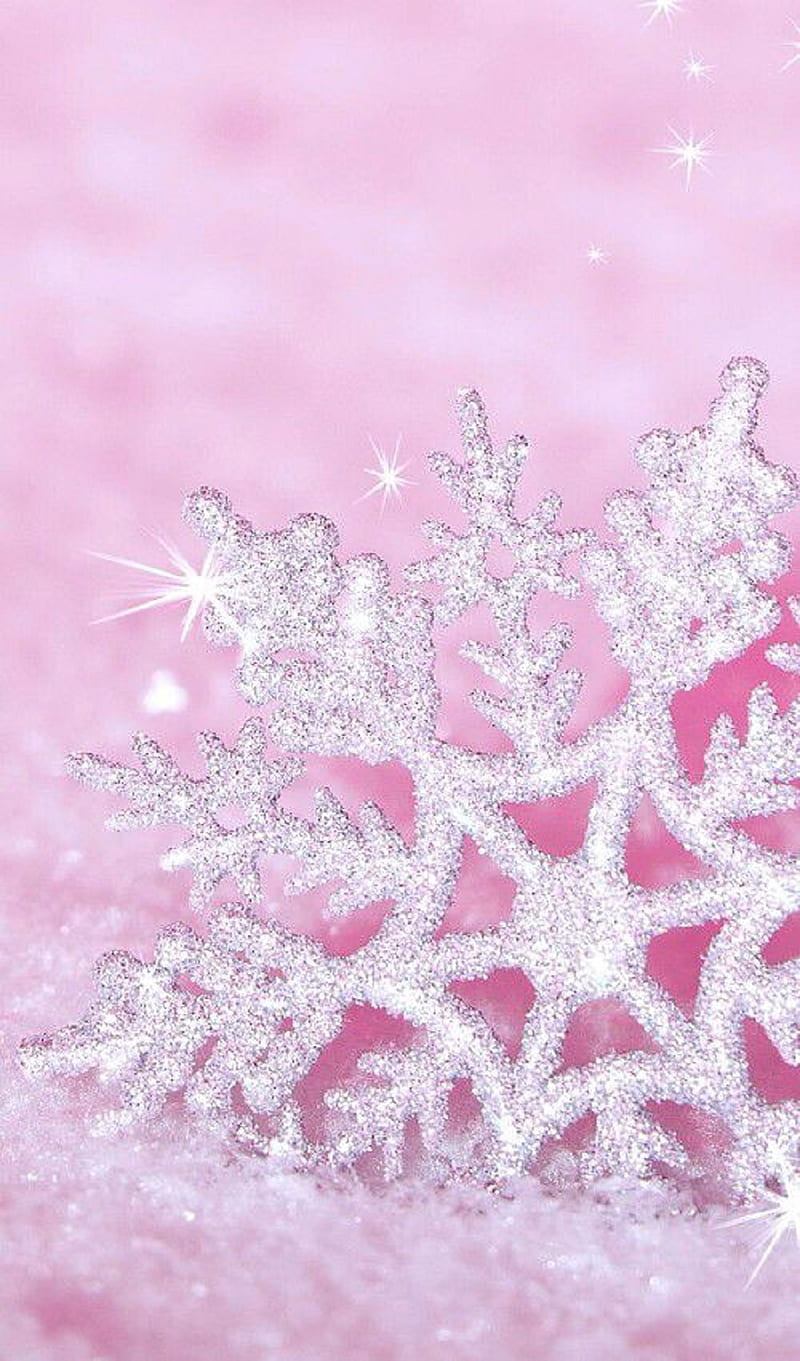 christmas, xmas, pink, snowfl, ak, snow, glitter, winter, diamods, HD phone wallpaper