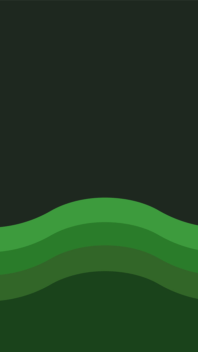 Gren wave, Aurel, Green, abstract, amoled, dark, minimal, HD phone wallpaper