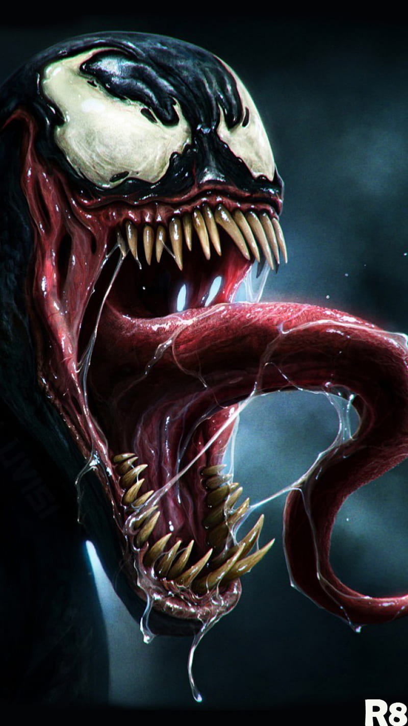 Venom, comic, marvel, spiderman, HD phone wallpaper