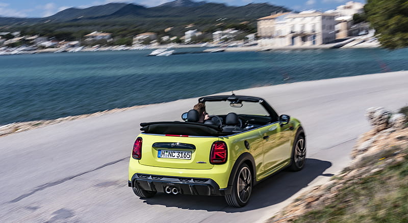 2022 MINI John Cooper Works Cabrio - Rear Three-Quarter , car, HD wallpaper