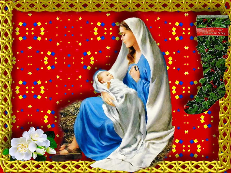 Holy Mother Mary, christianity, christmas, holiday, jesus christ, religion, god, HD wallpaper