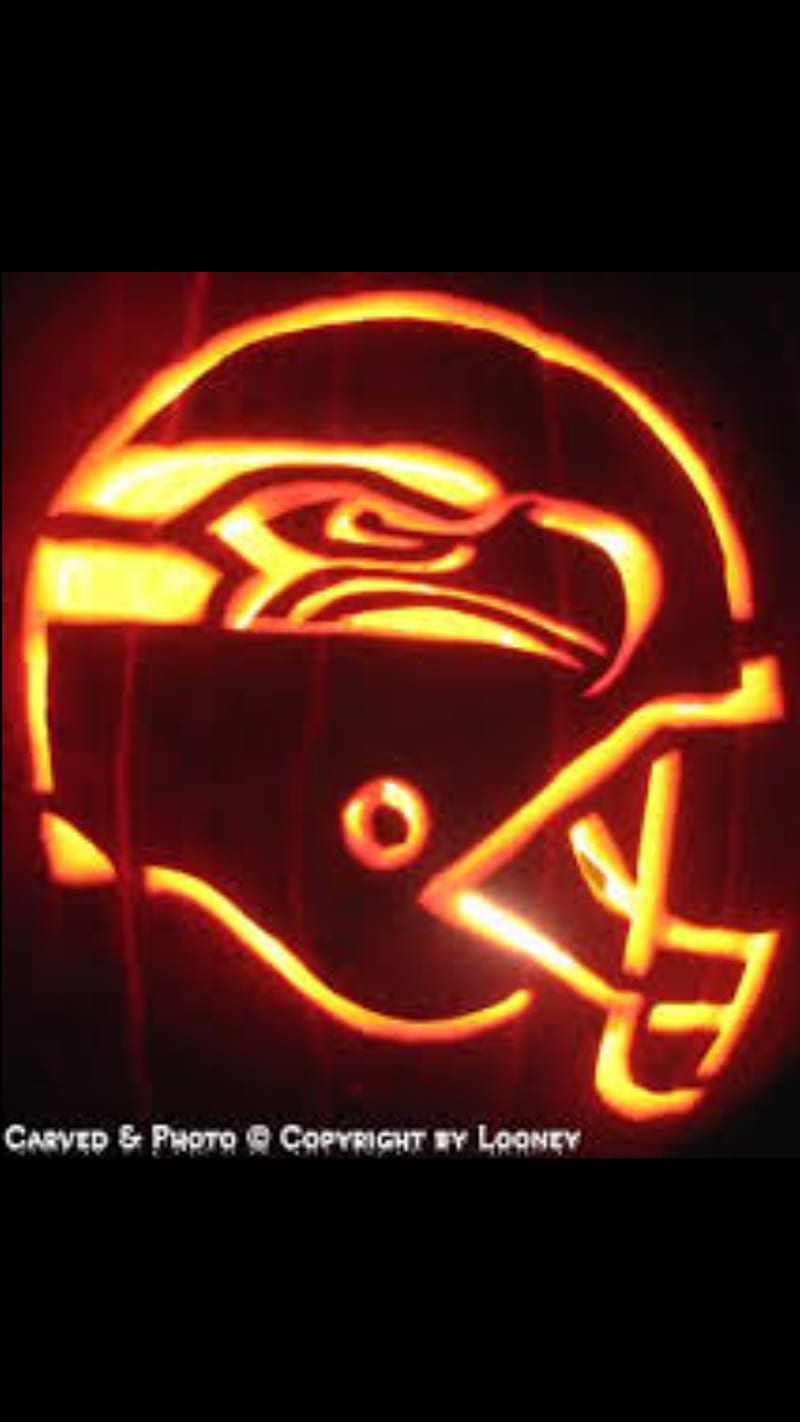 Seahawks halloween, football, hallaween, lit, nfl, HD phone