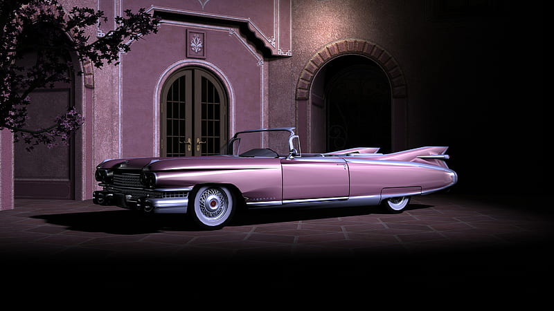 Hot Pink Cadillac, pink caddy, pink cadillac, caddy, HD wallpaper
