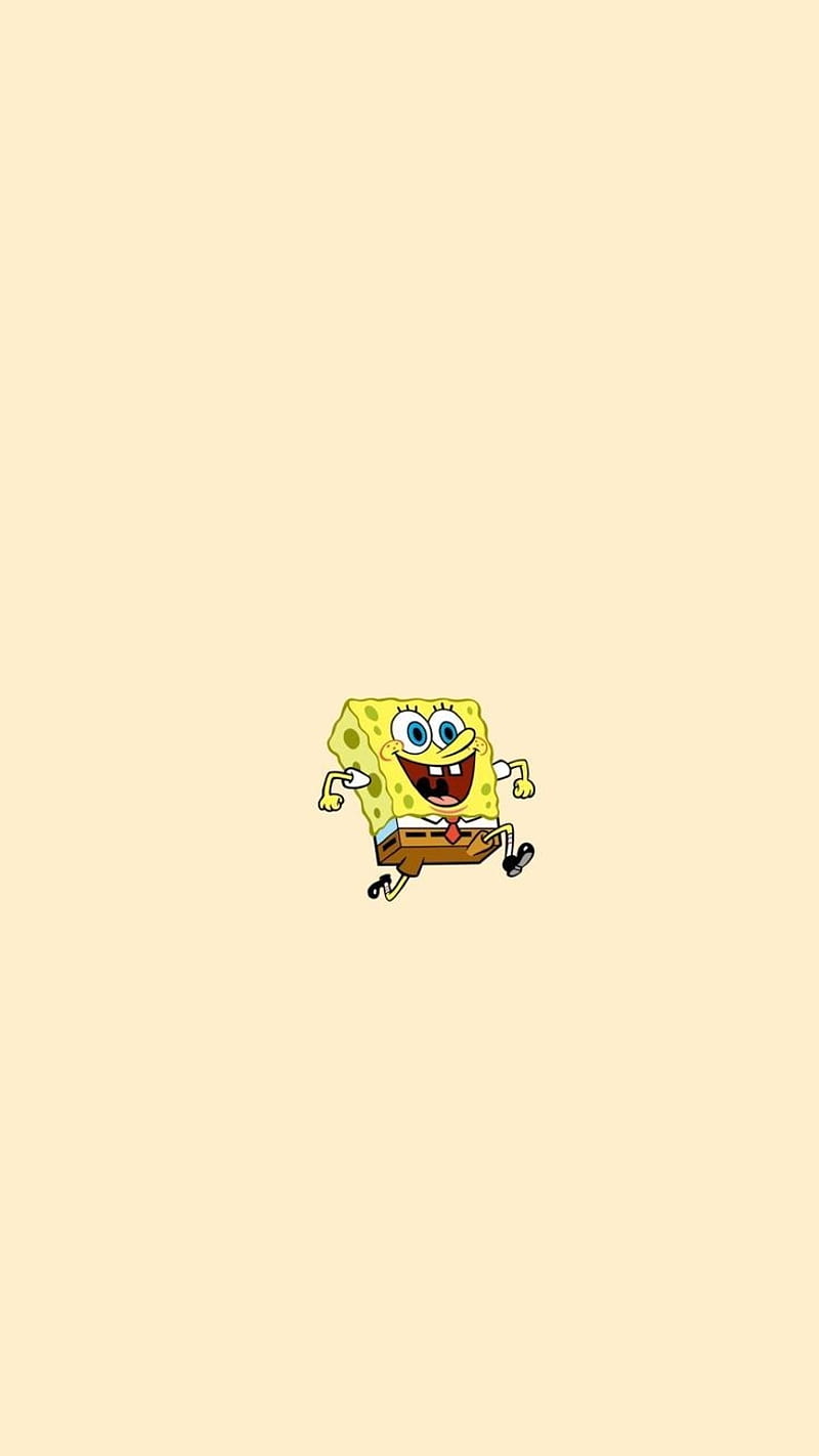 Spongebob, basic, cartoon, lock, network, screen, tv, yellow, HD phone wallpaper