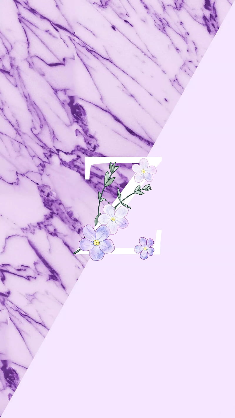 Letra z, lila, marmol, flores, sencillo, flor, Fondo de pantalla de  teléfono HD | Peakpx