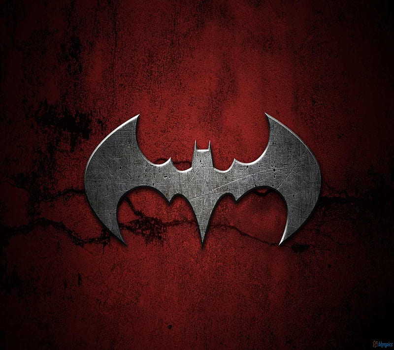 batman logo black and red