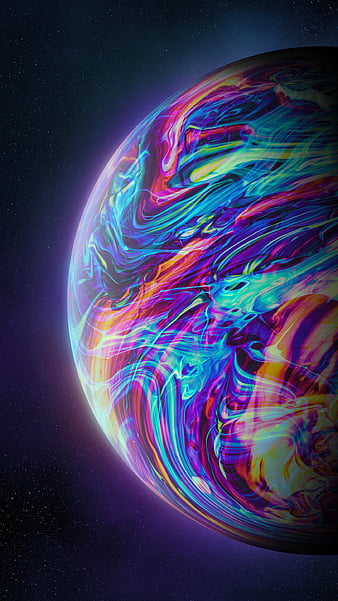 Daemon, Color, Colorful, Geoglyser, abstract, blue, holographic ...