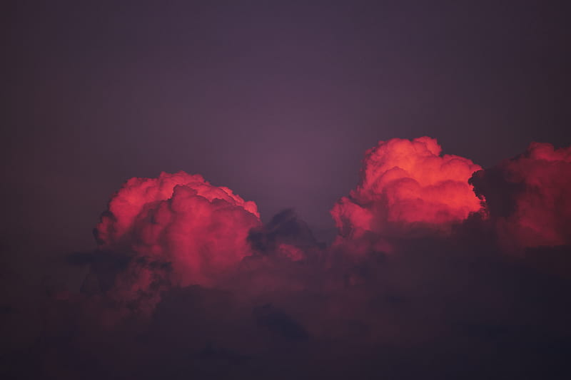 pink clouds in the sky, HD wallpaper