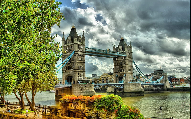 Tower Bridge and Background, London Landscape, HD wallpaper