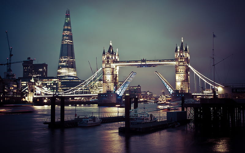 London tower bridge thames-Cities, HD wallpaper