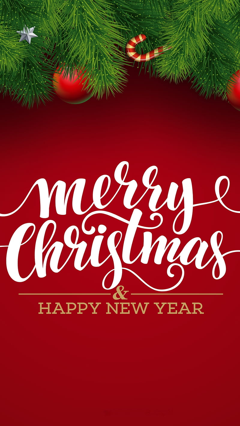 Happy new year, happy, new year, sayings, wishes, merry christmas, red, HD phone wallpaper