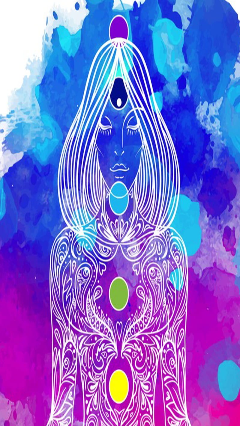 Chakra Girl, beauty, chakras, spiritual, HD phone wallpaper