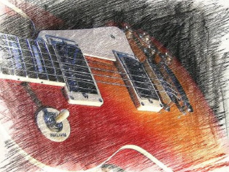 les paul standard, gibson guitar, guitar, music, HD wallpaper