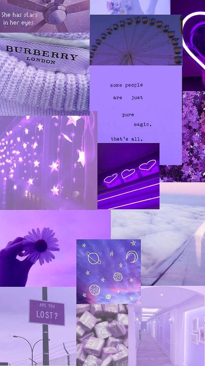 IPhone Aesthetic Lilac Collage, HD phone wallpaper | Peakpx